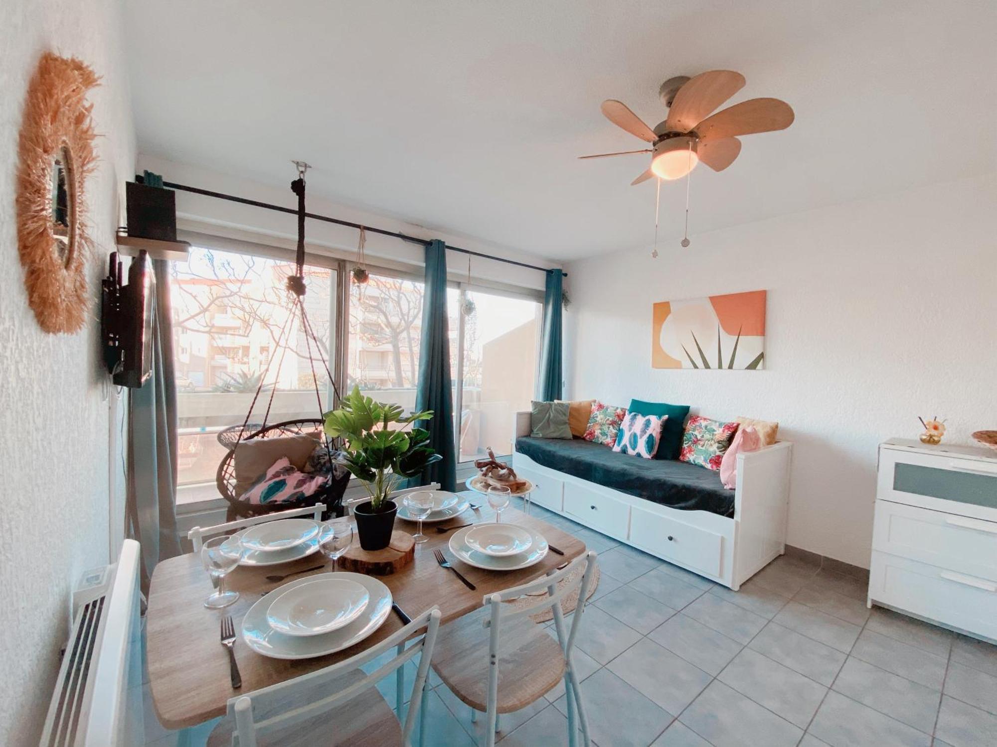 Superbe T2 Au Calme Avec Balcon Sur La Marina - 10 Lägenhet Canet-en-Roussillon Exteriör bild