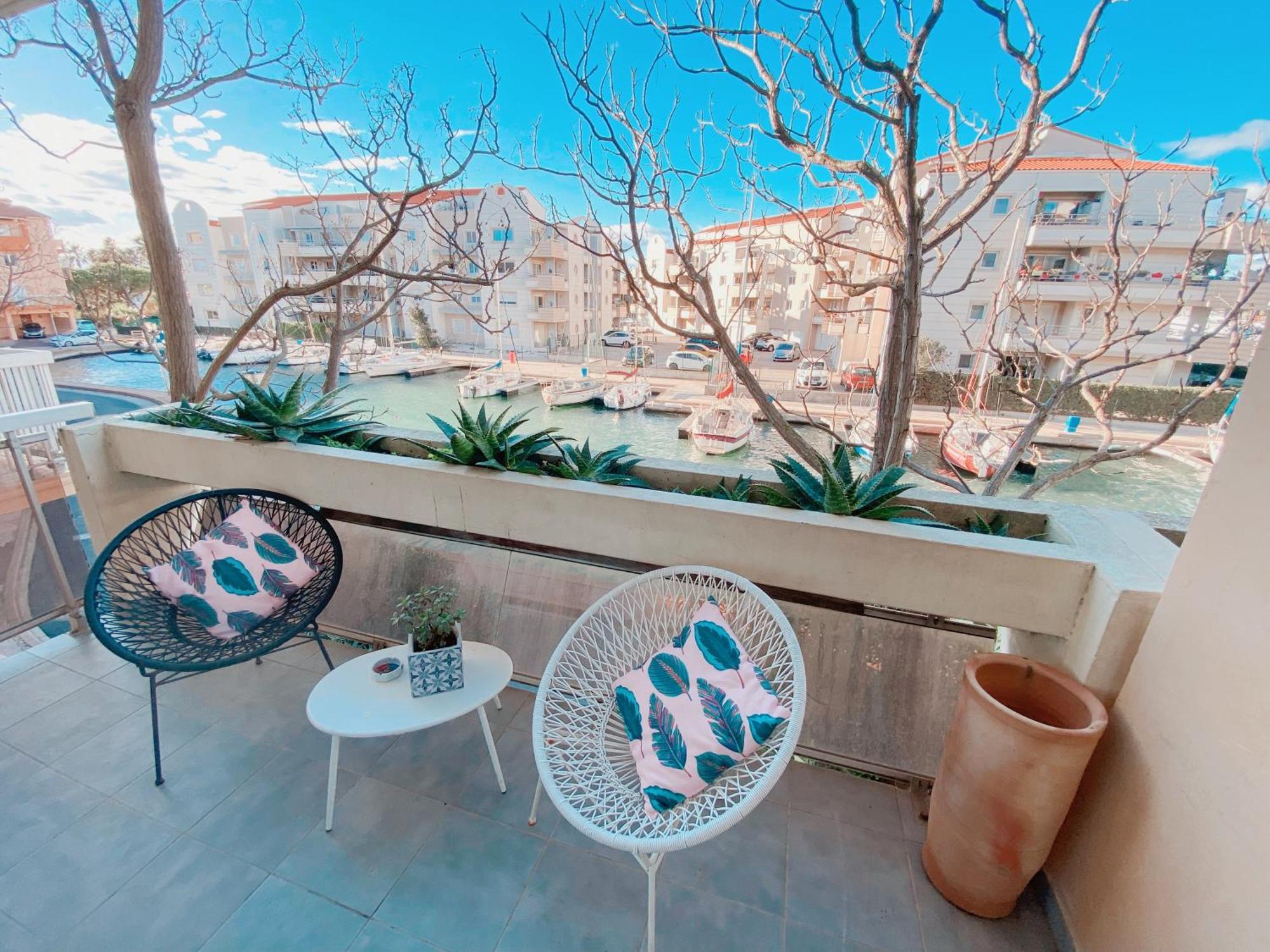 Superbe T2 Au Calme Avec Balcon Sur La Marina - 10 Lägenhet Canet-en-Roussillon Exteriör bild